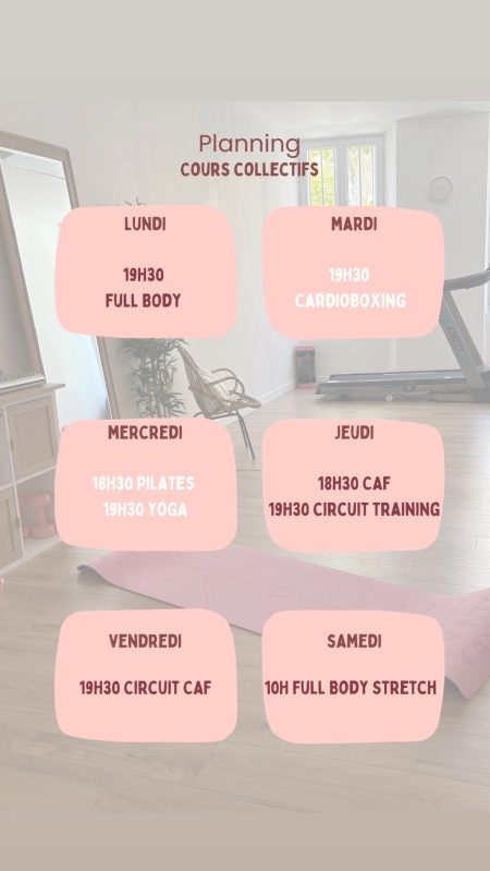 Image de couverture de l'article Planning cours collectifs Printemps 2026 .. A vos réservations ! 